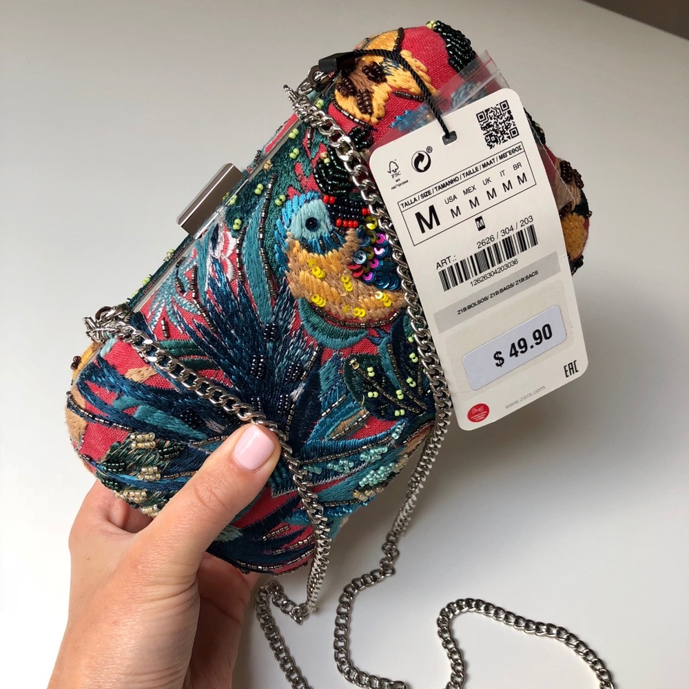 New! ZARA Multicolor crossbody bag